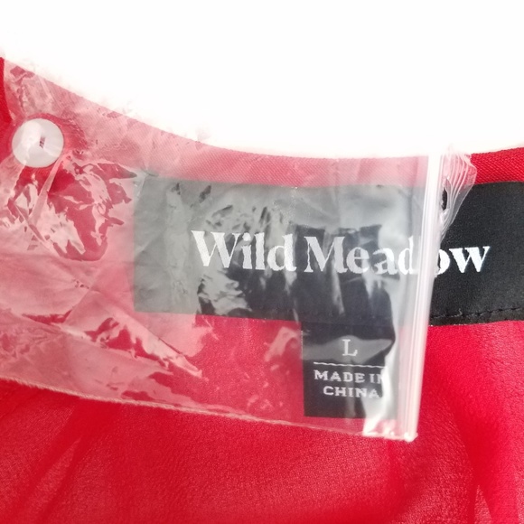 ⤵⏬Wild Meadow Satin Lace Red Babydoll Dress
Large - Picture 4 of 5